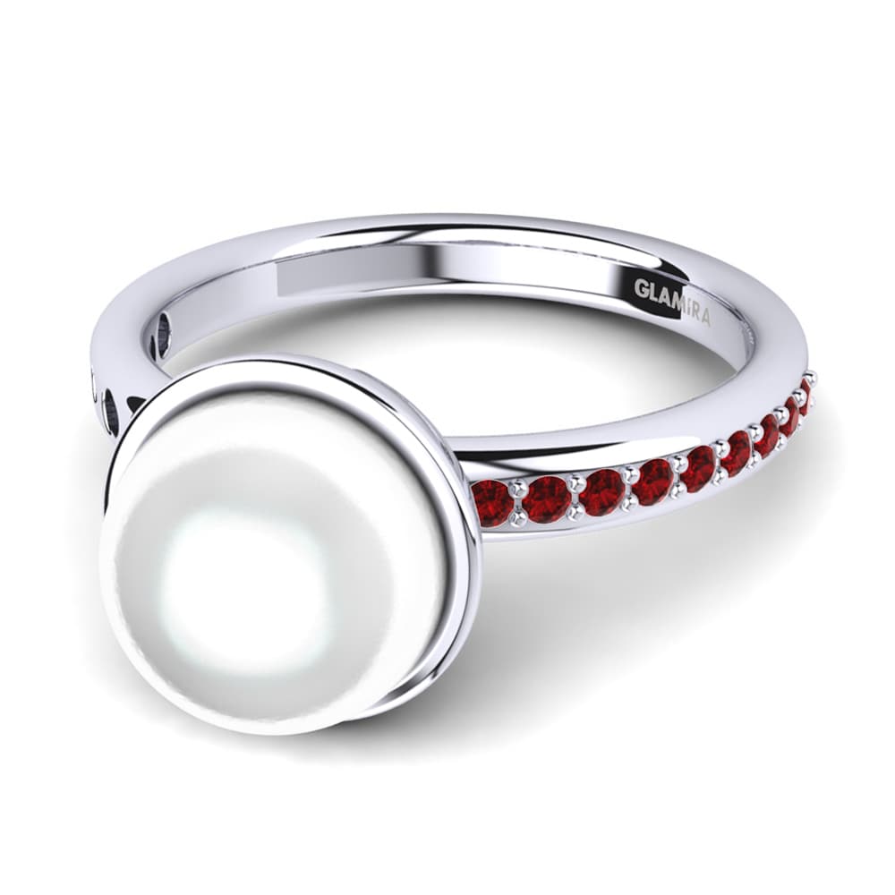 Circonita Roja Anillo Lisenia Ø8 mm