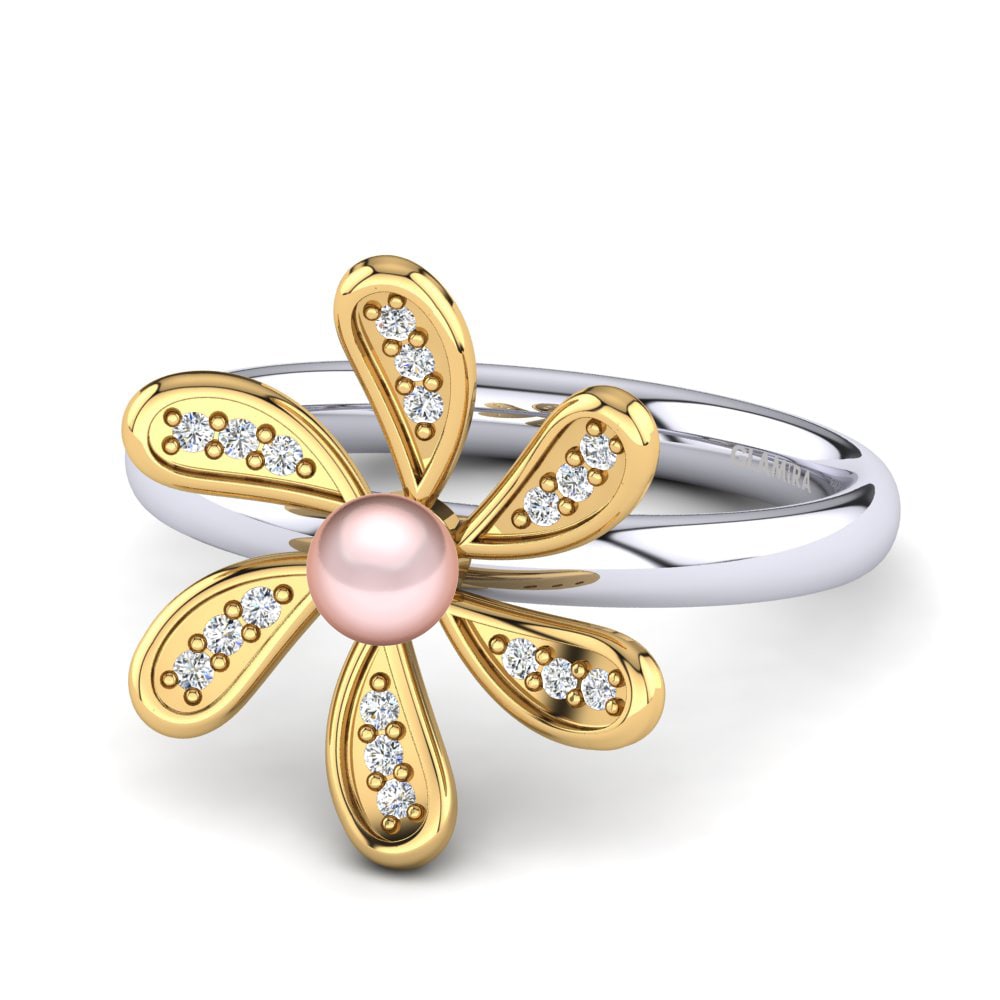 Weißer Saphir Ring Lorangelis Ø4 mm