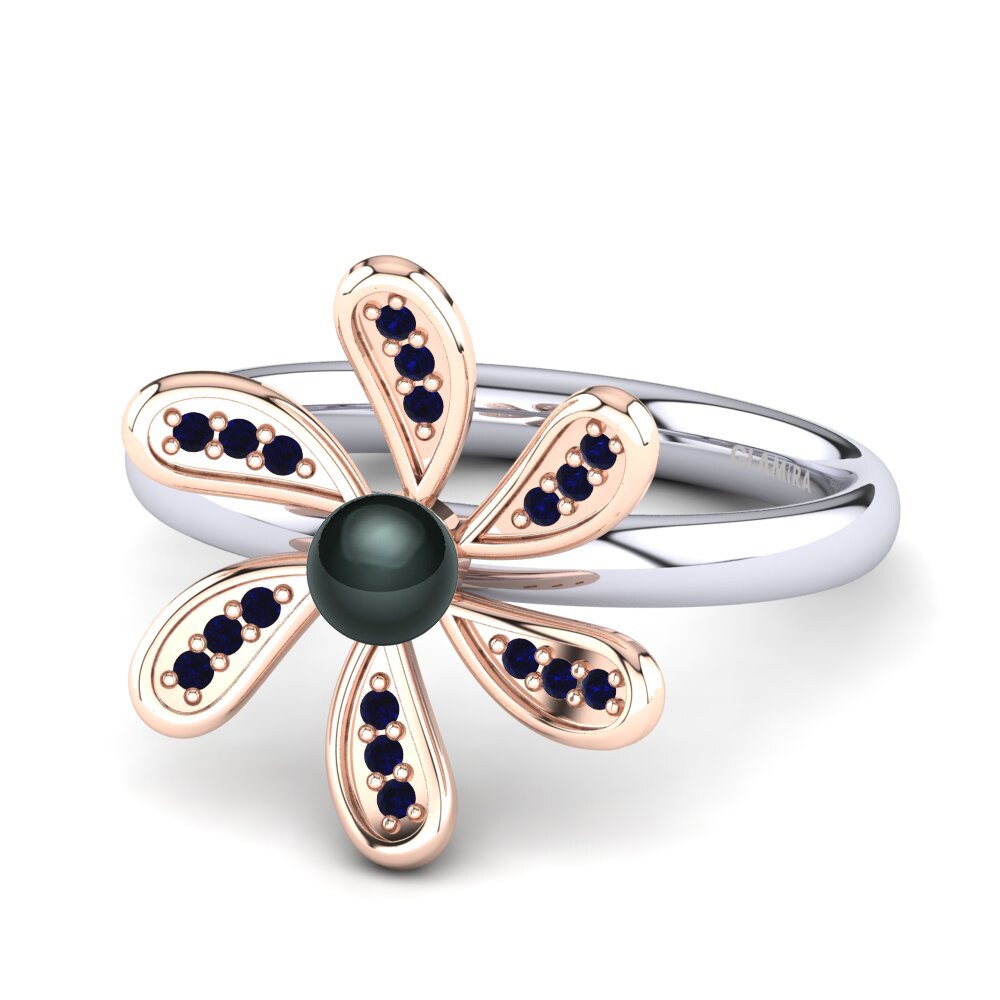 14ct Rose / White Gold Ring Lorangelis Ø4 mm