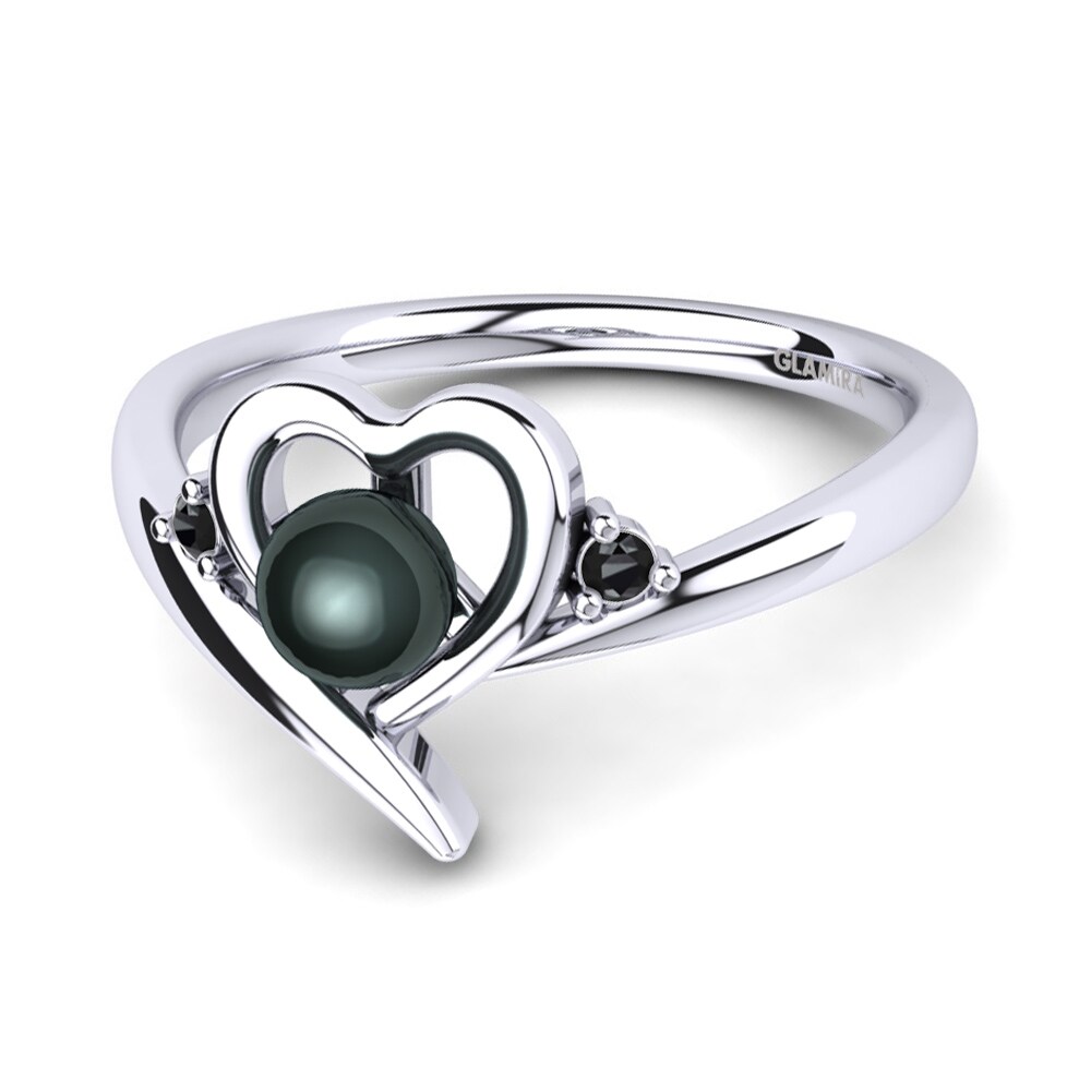 Diamante Nero Anello Lornalee Ø4 mm