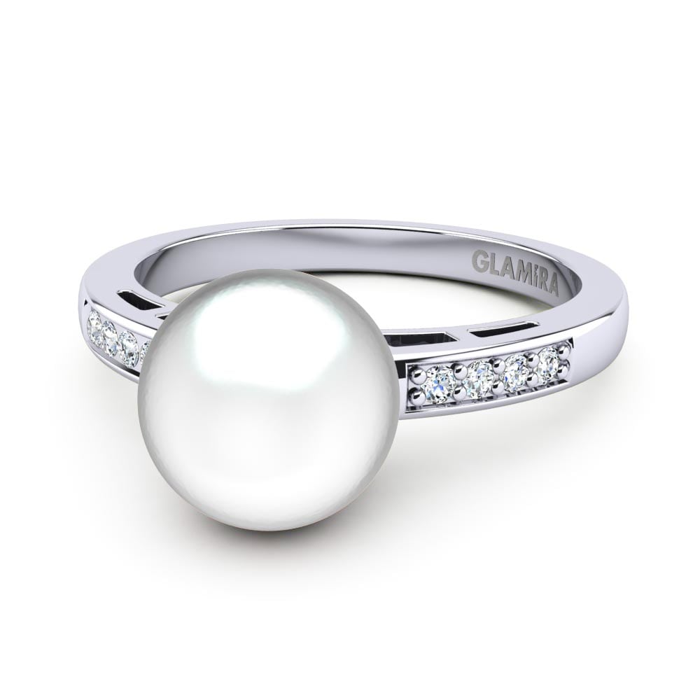 White sapphire Ring Briny Ø8 mm