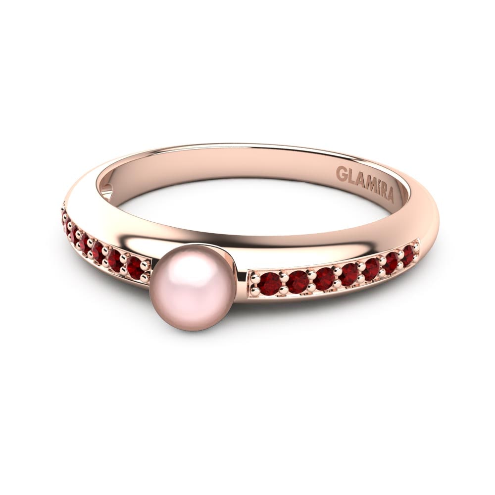 Anillos de compromiso 14k Oro Rosa Perlas