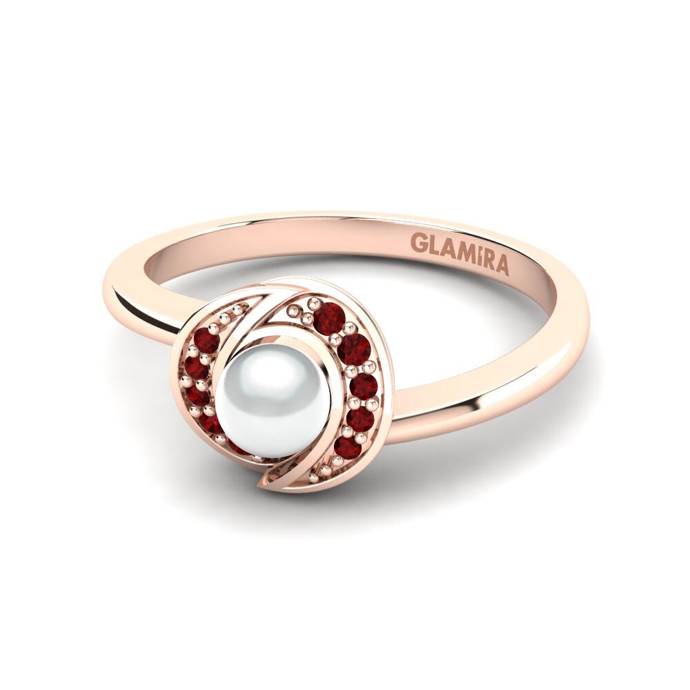 Circonita Roja Anillo Ornello Ø4 mm