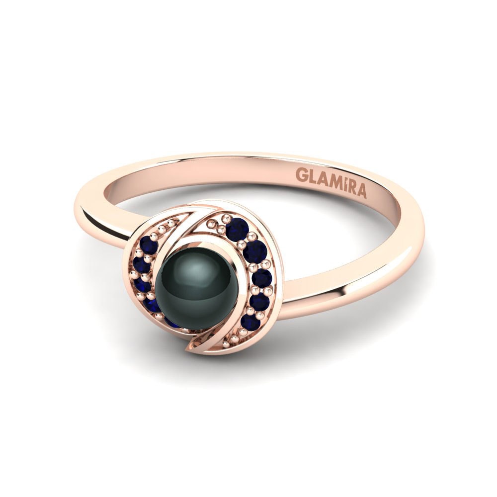 Dunkelblauer Zirkonia Ring Ornello Ø4 mm