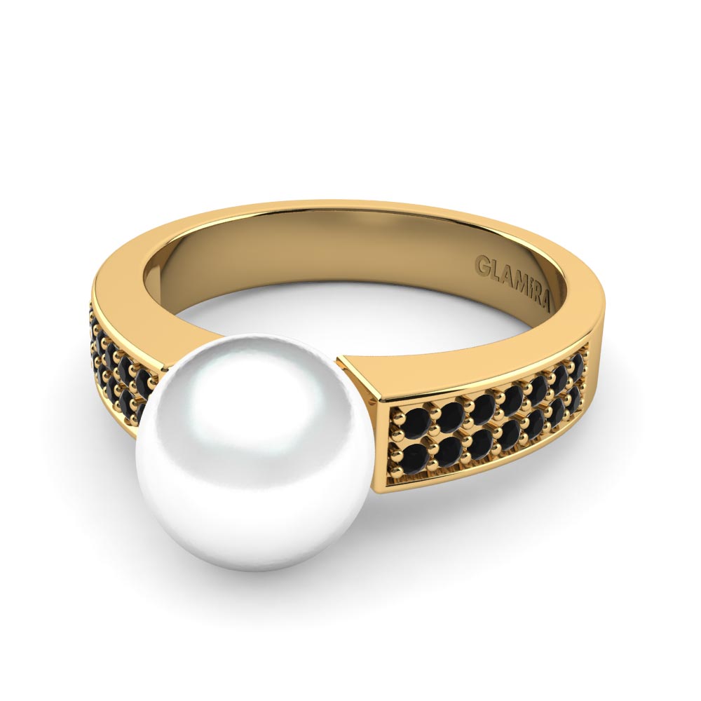 Schwarzer Diamant Ring Opium Ø8 mm