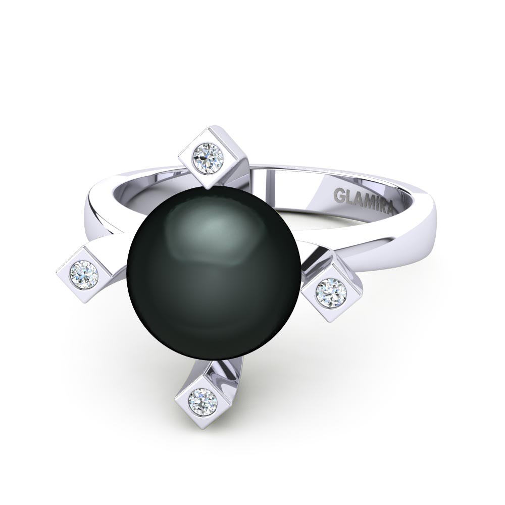 White sapphire Ring Margosha Ø8 mm