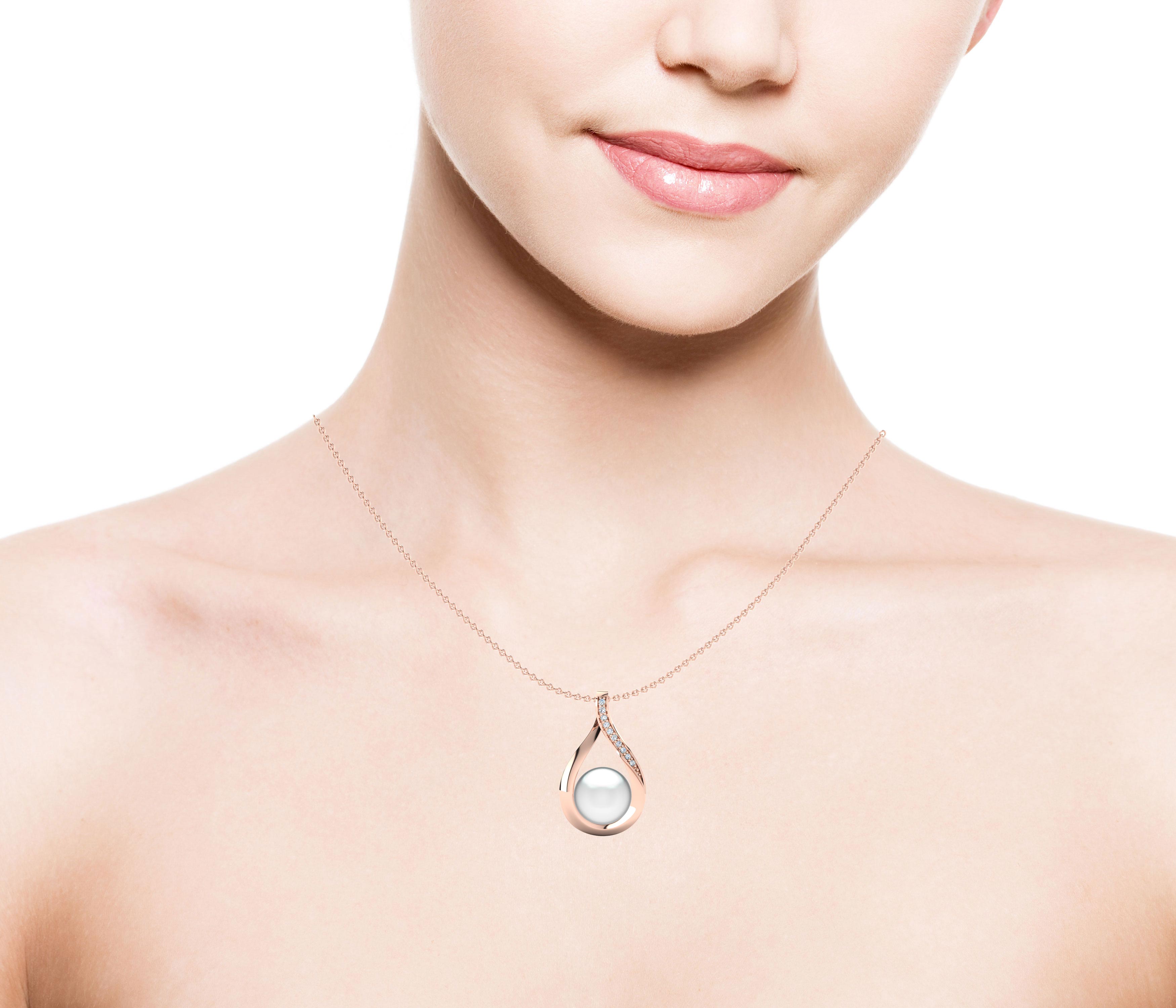 18ct Rose Gold Women's Pendant Loyal Ø10 mm