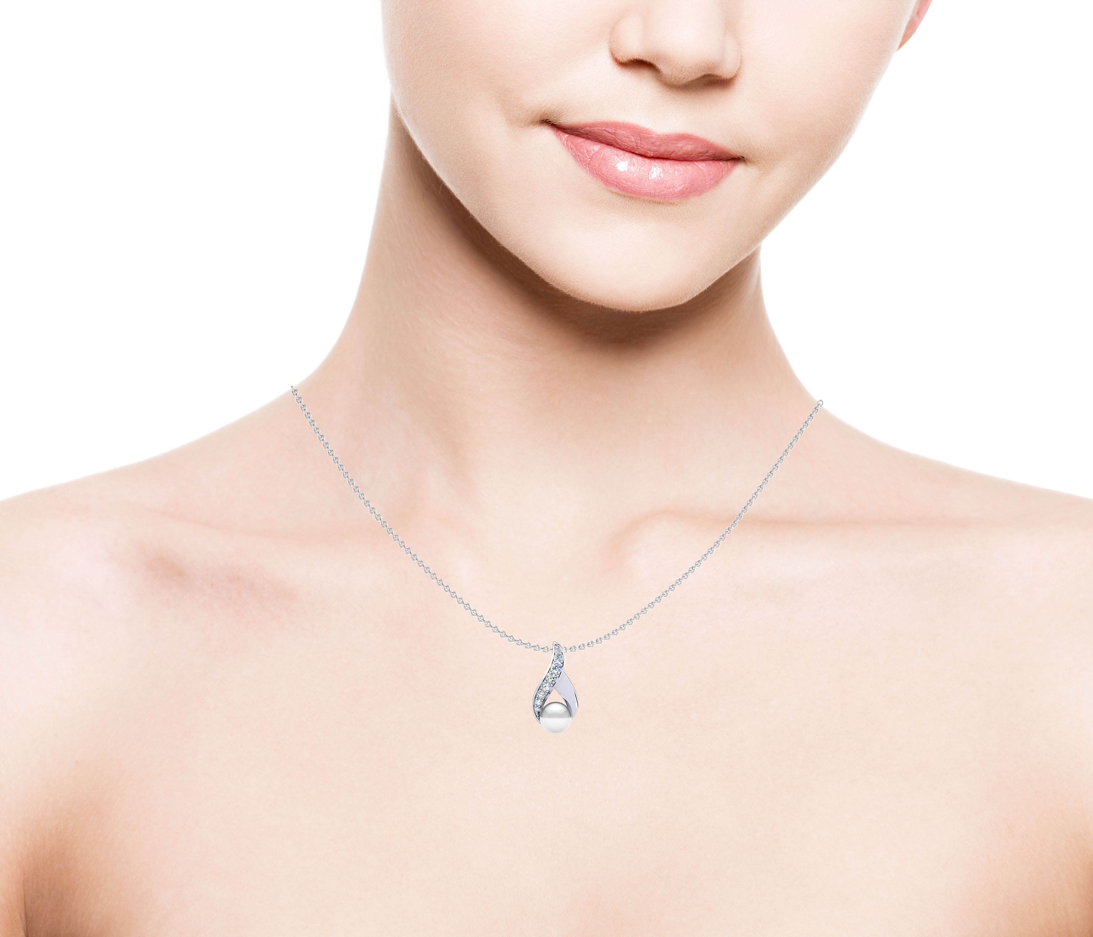White sapphire Women's Pendant Fabiola