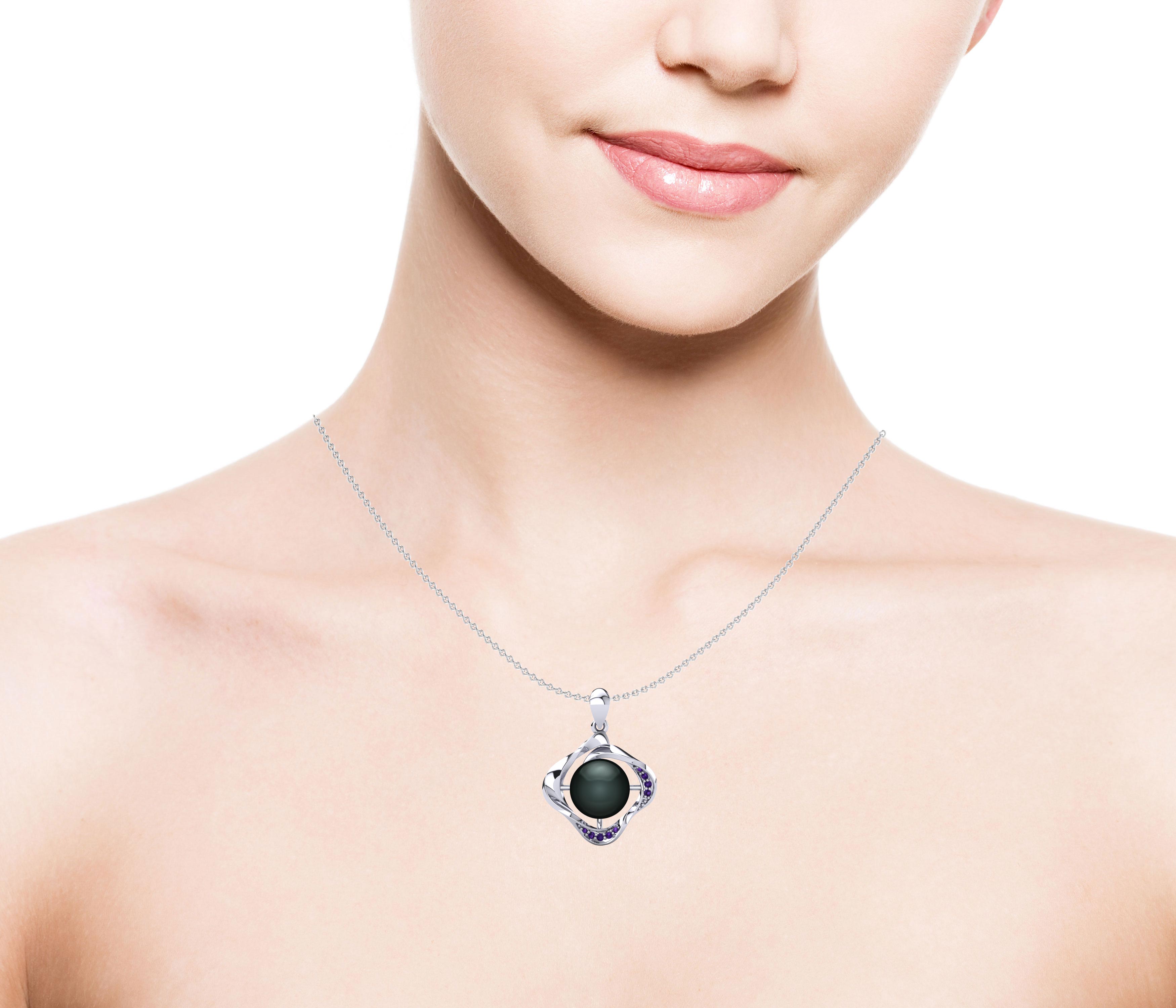 Amethyst Women's Pendant Delmare Ø10 mm