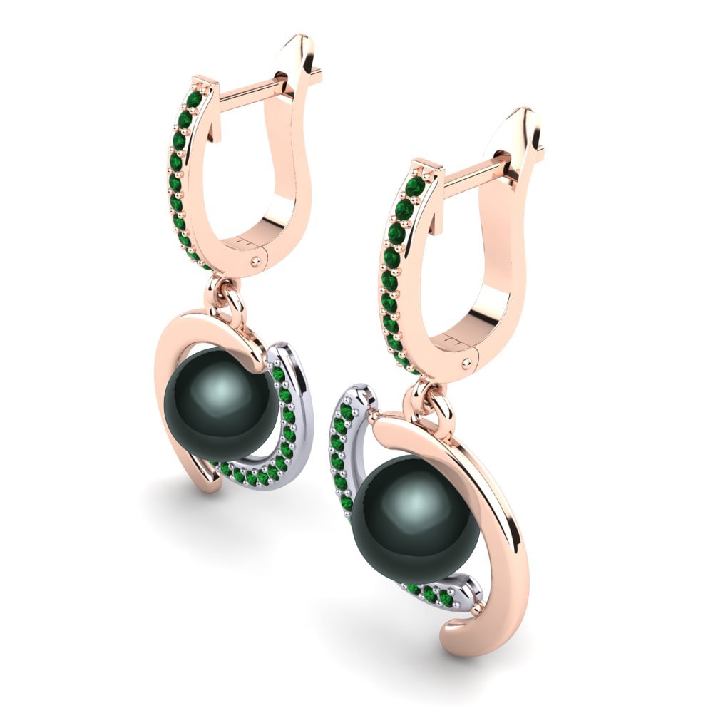 14ct Rose / White Gold Women's Earring Marsena Ø8 mm