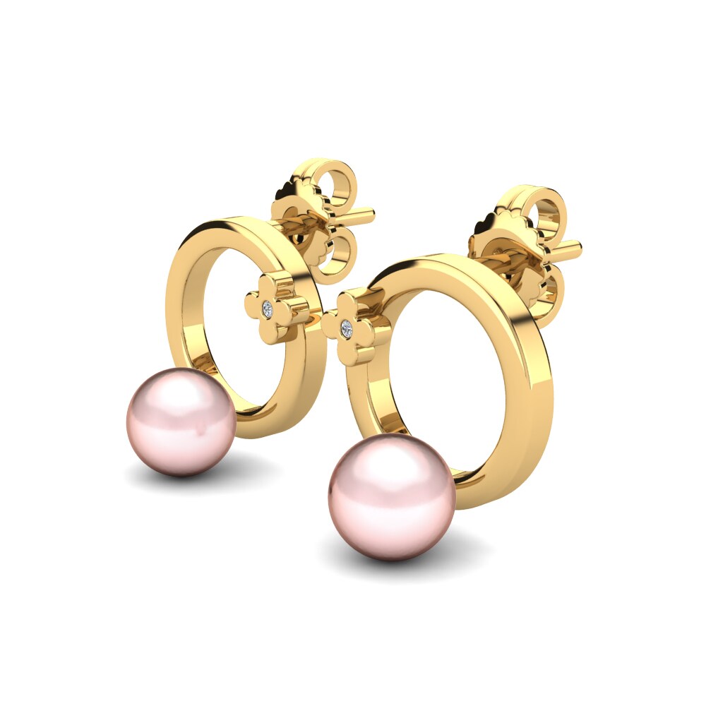 14ct Yellow Gold Women's Earring Liyesha Ø6 mm