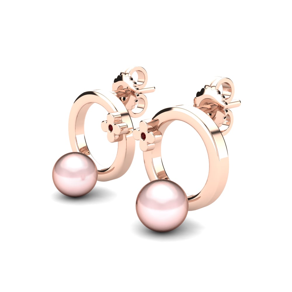 Red Zirconia Women's Earring Liyesha Ø6 mm