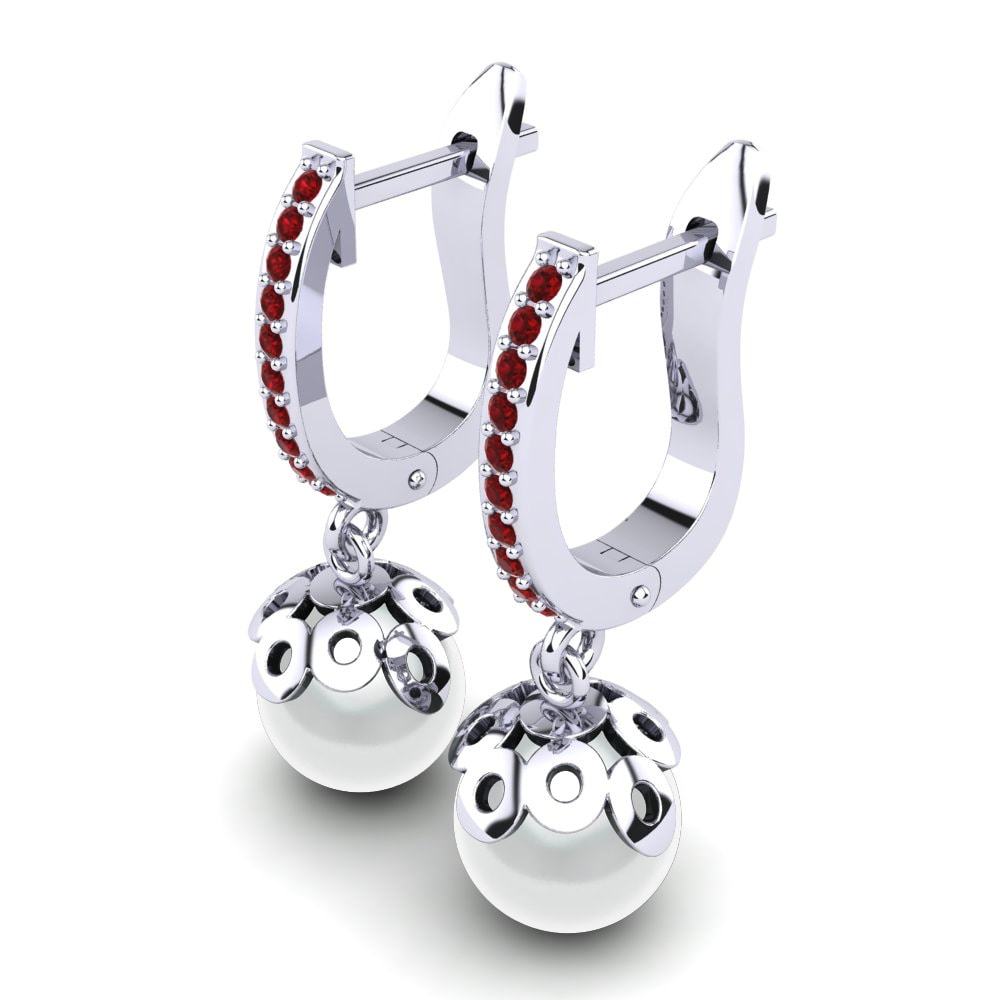 Red Zirconia Women's Earring Lilianka Ø8 mm