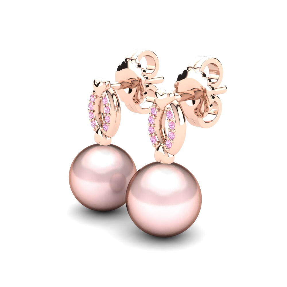 18ct Rose Gold Women's Earring Lianelis Ø8 mm