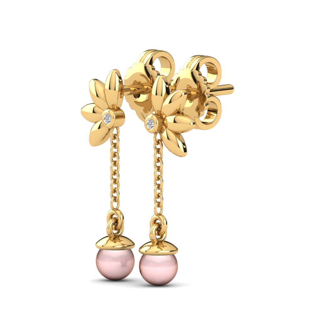 9ct Yellow Gold Women's Earring Levonia Ø4 mm