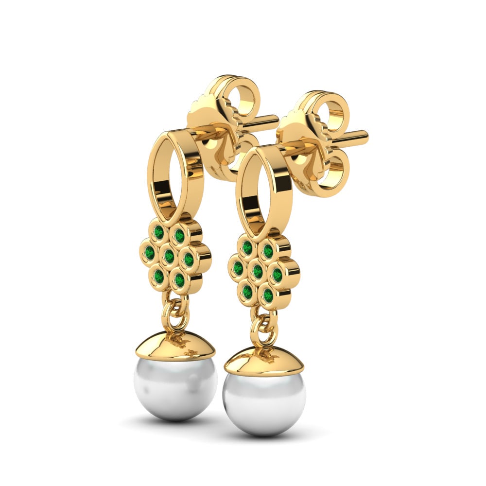 Green Zirconia Women's Earring Lettoria Ø6 mm