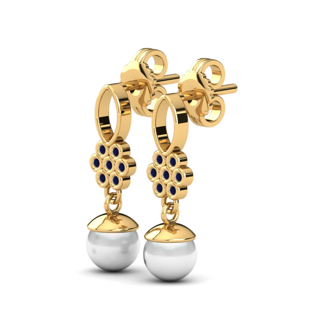 Dark Blue Zirconia Women's Earring Lettoria Ø6 mm