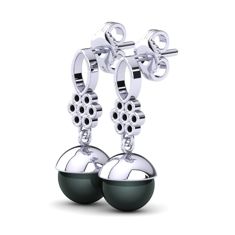 Black Onyx Women's Earring Lettoria Ø8 mm