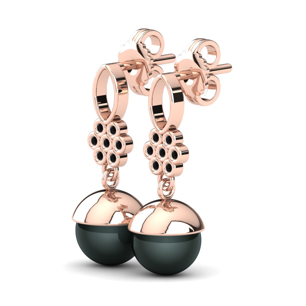 14ct Rose Gold Women's Earring Lettoria Ø8 mm