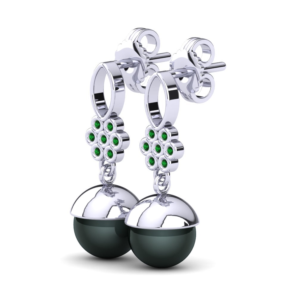 Green Zirconia Women's Earring Lettoria Ø8 mm