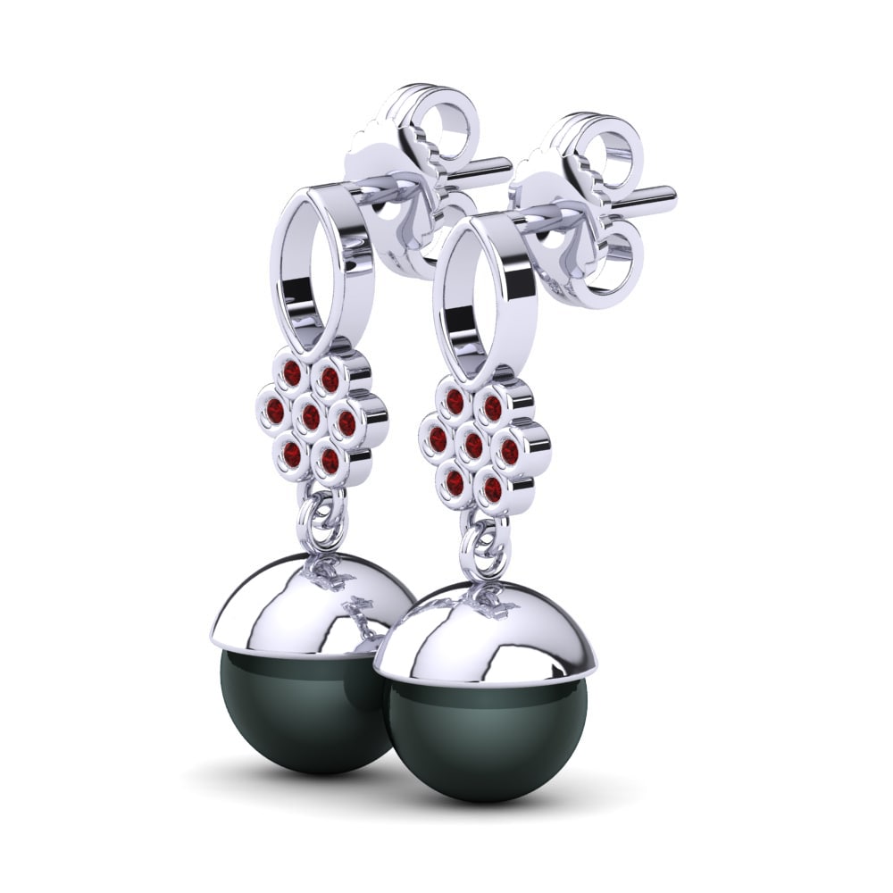 Ruby Women's Earring Lettoria Ø8 mm
