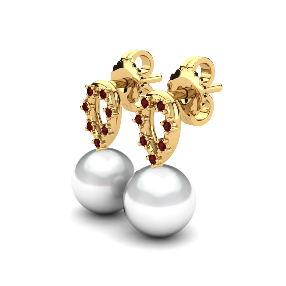 Ruby Women's Earring Leokadia Ø8 mm