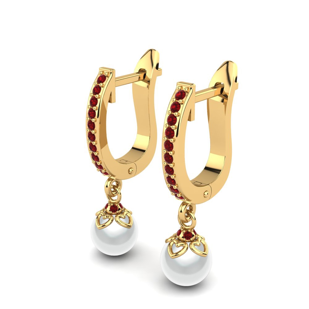 Red Zirconia Women's Earring Lanitra Ø6 mm