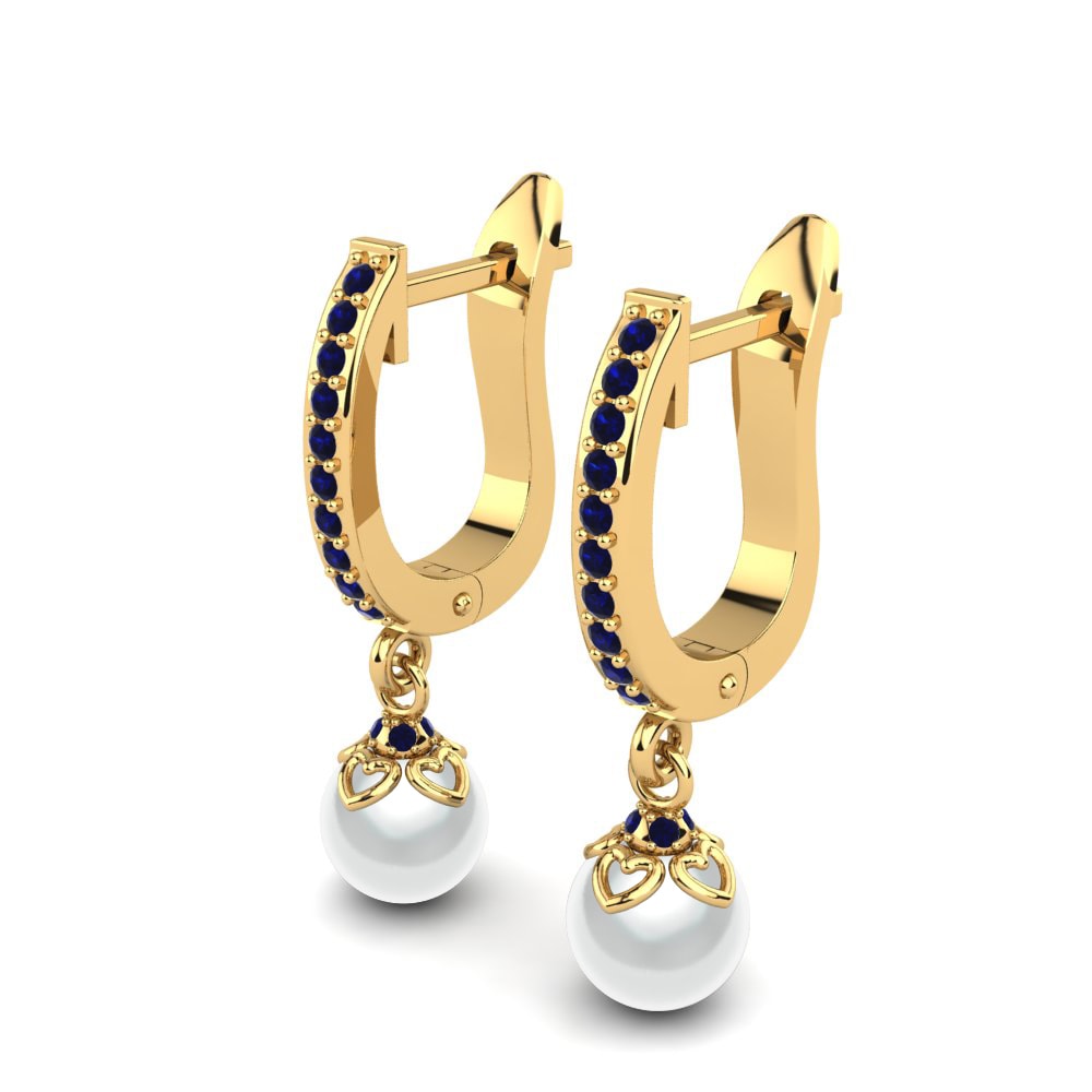 Dark Blue Zirconia Women's Earring Lanitra Ø6 mm