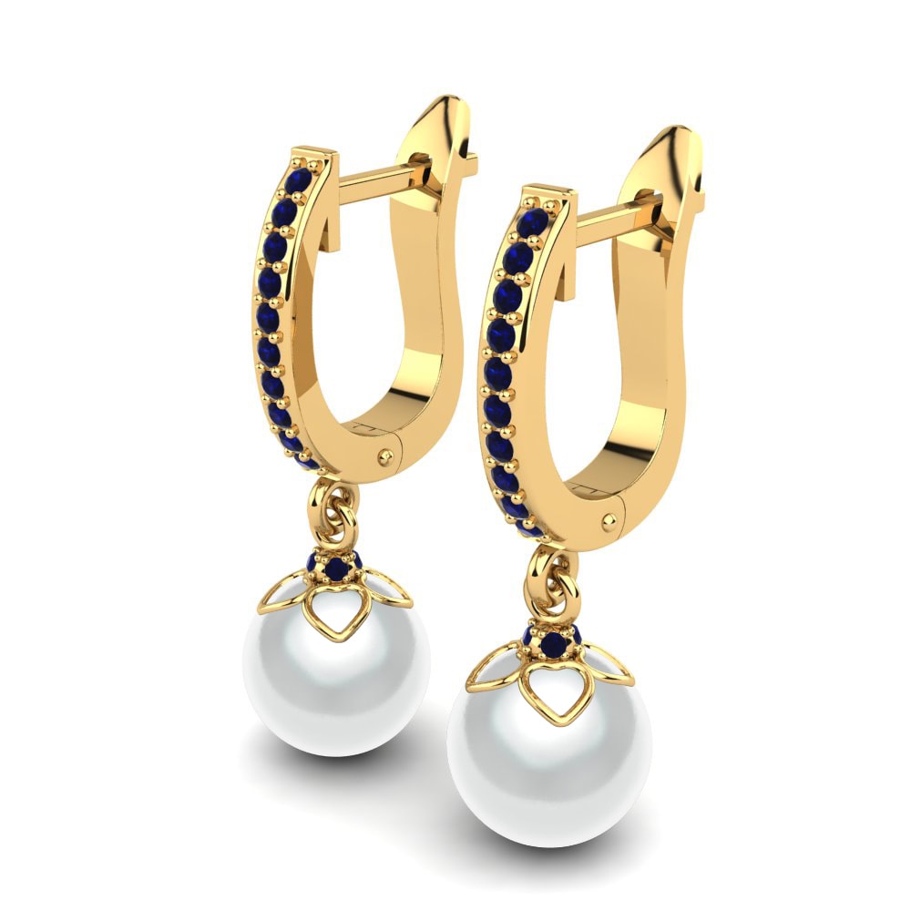 Dark Blue Zirconia Women's Earring Lanitra Ø8 mm