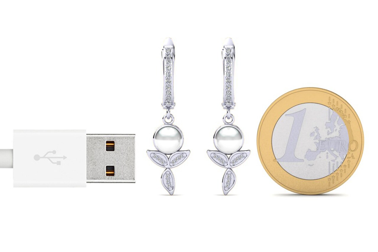 White sapphire Women's Earring Lalisha Ø6 mm