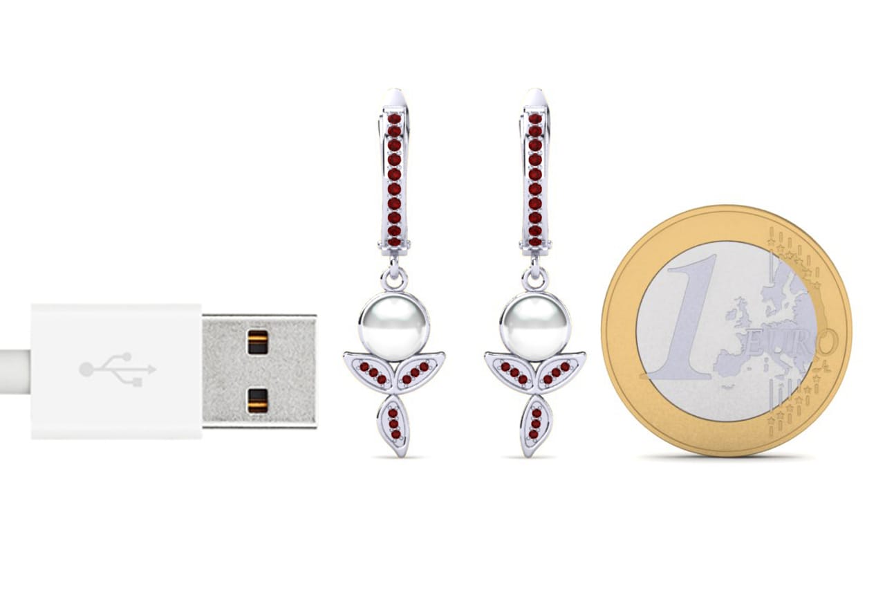 Ruby Women's Earring Lalisha Ø6 mm