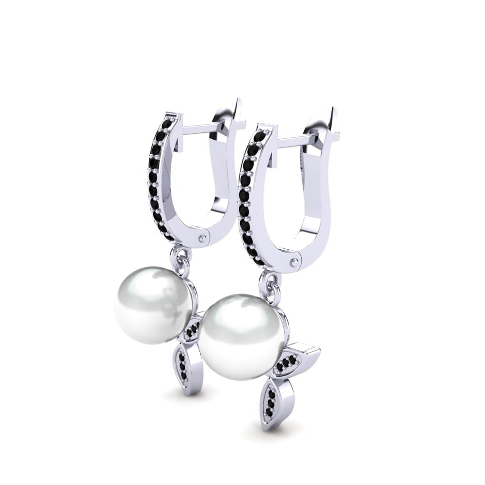 Diamante Negro Pendiente de mujer Lalisha Ø8 mm