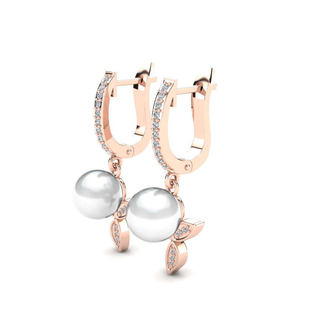 14ct Rose Gold Women's Earring Lalisha Ø8 mm