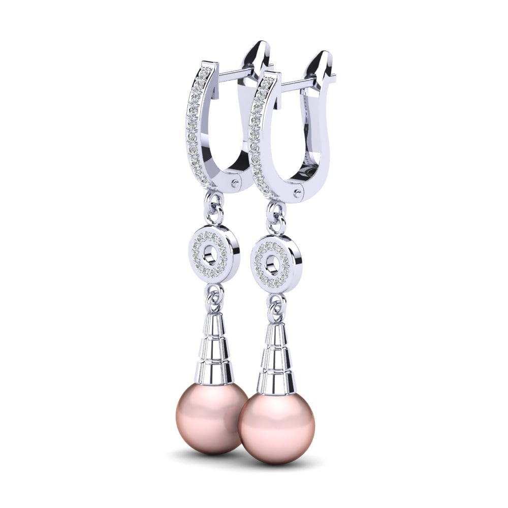 Diamante cultivado en laboratorio Pendiente de mujer Lalenia Ø8 mm