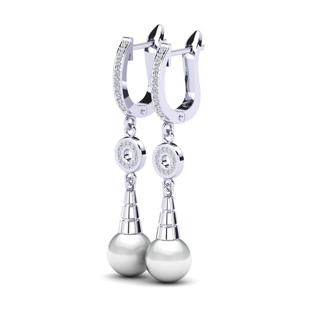 Diamante cultivado en laboratorio Pendiente de mujer Lalenia Ø8 mm