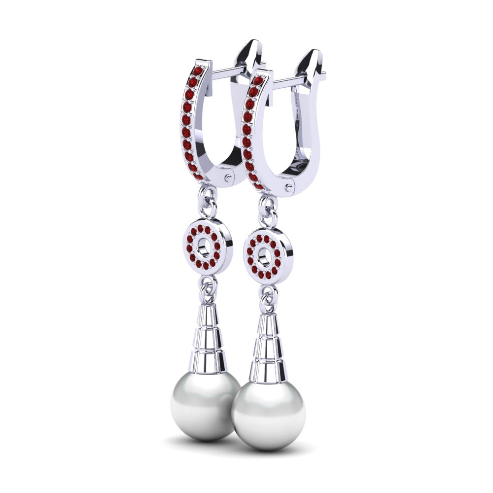 Rubin Damen ohrring Lalenia Ø8 mm