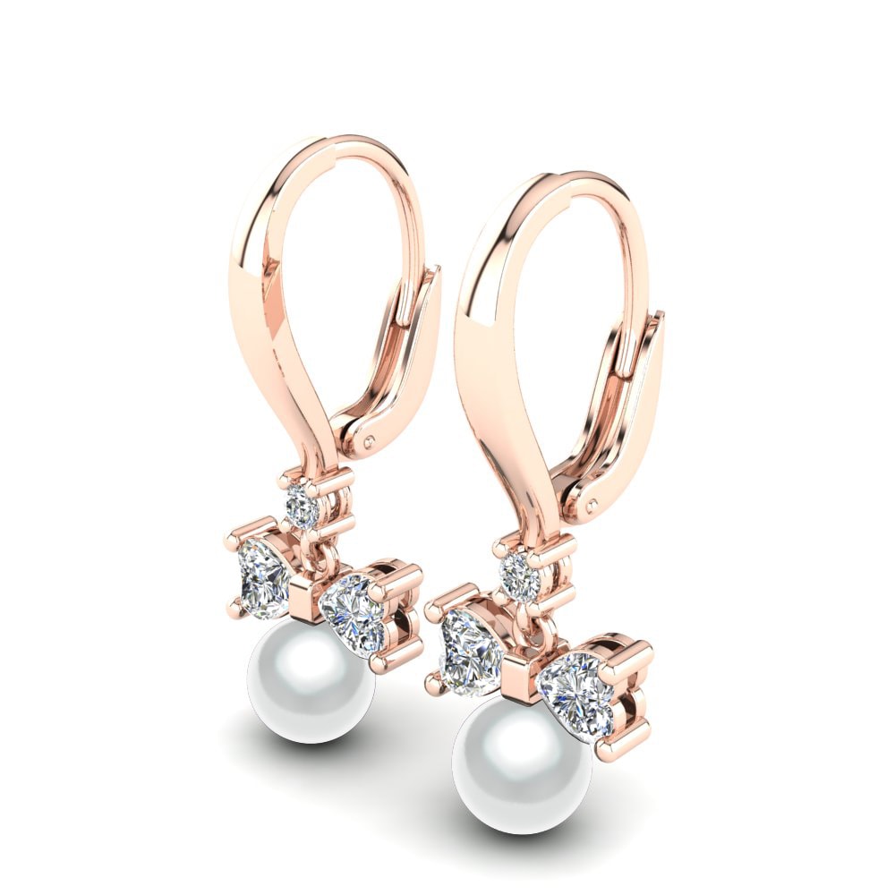 9k Oro Rosa Corazón Pendiente de mujer Lajoya Ø6 mm