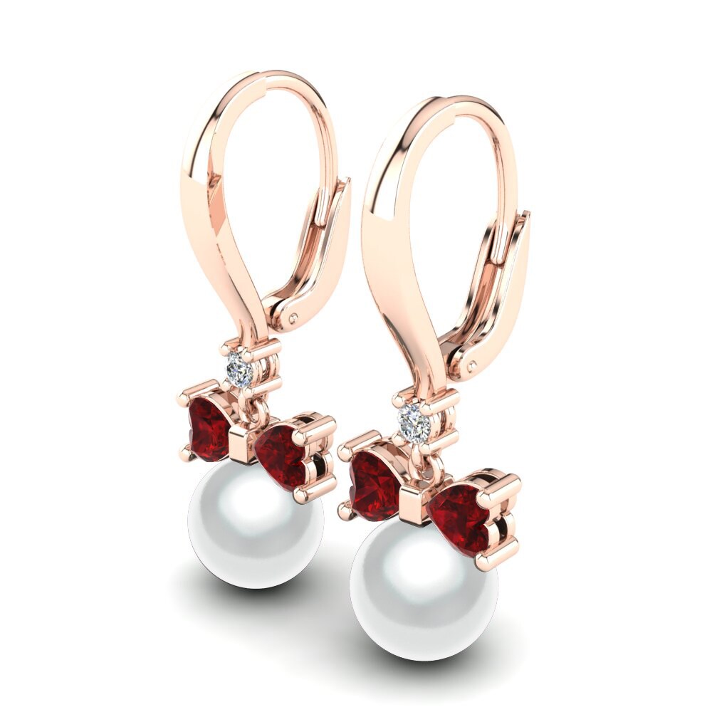 18ct Rose Gold Women's Earring Lajoya Ø8 mm