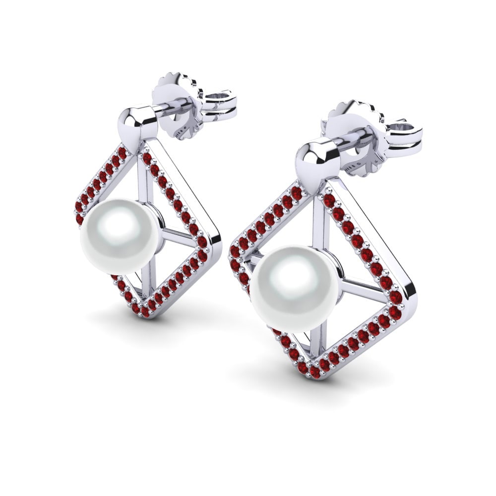 Rubin Damen ohrring Laconya Ø6 mm