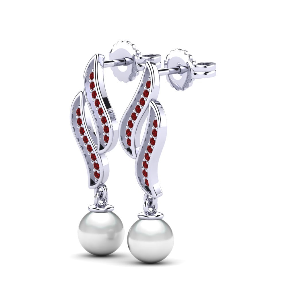 Red Zirconia Women's Earring Kiaralys Ø6 mm