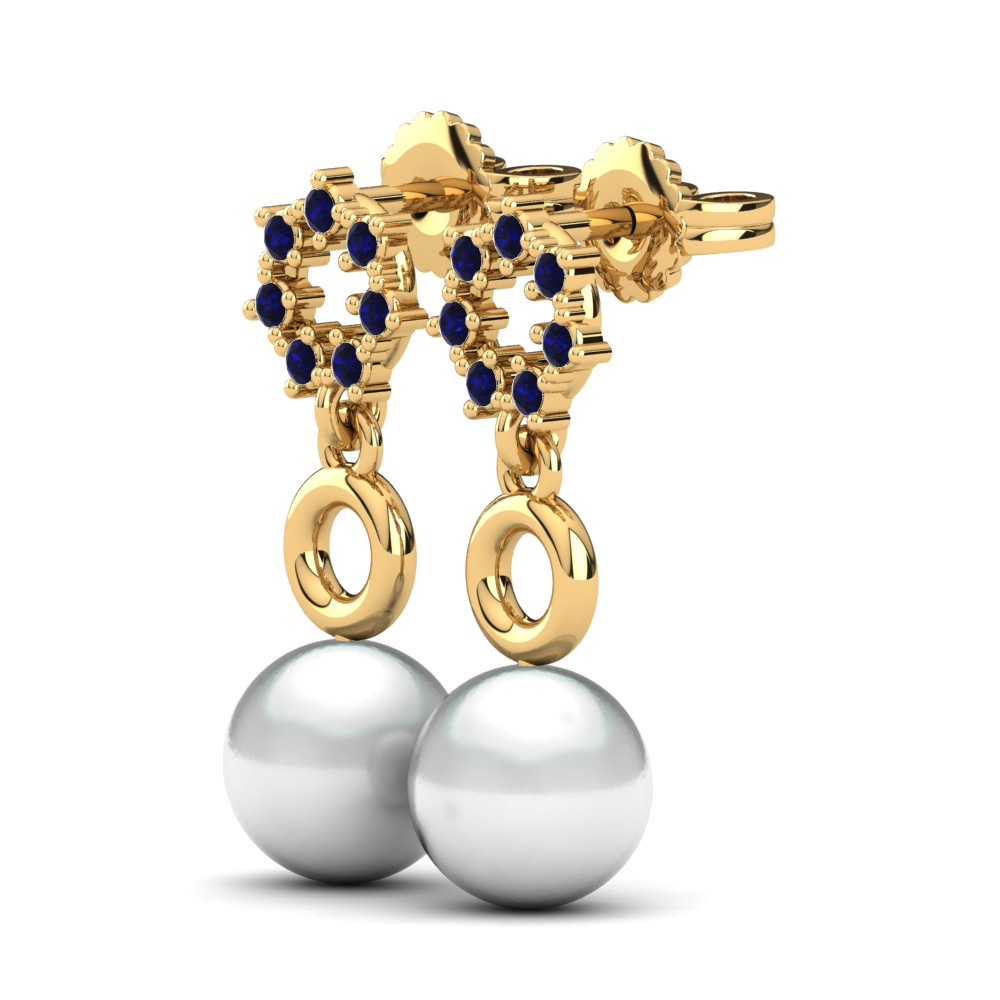 Dark Blue Zirconia Women's Earring Kaydlin Ø8 mm