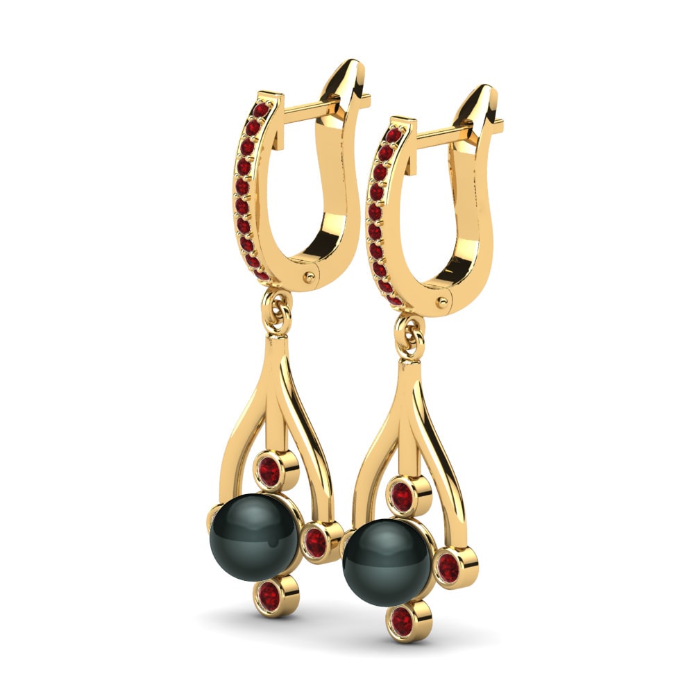 Red Zirconia Women's Earring Karinita Ø6 mm