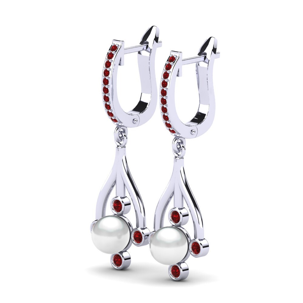 Rubin Damen ohrring Karinita Ø6 mm