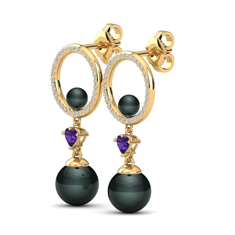 Amethyst Women's Earring Kanethia Ø8 mm