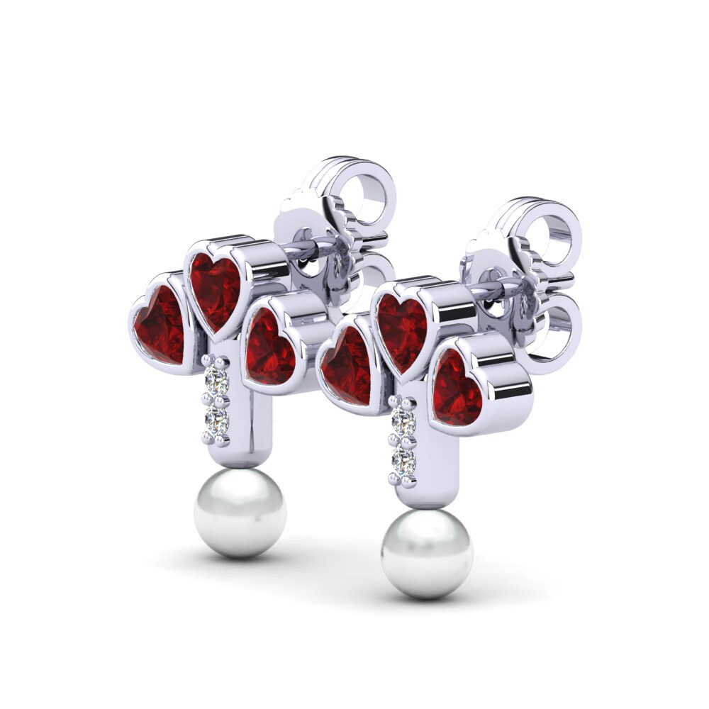 Heart Ruby Women's Earring Kandria Ø4 mm