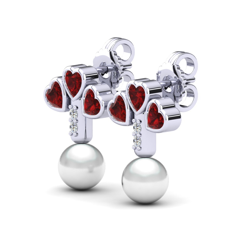 Heart Ruby Women's Earring Kandria Ø6 mm