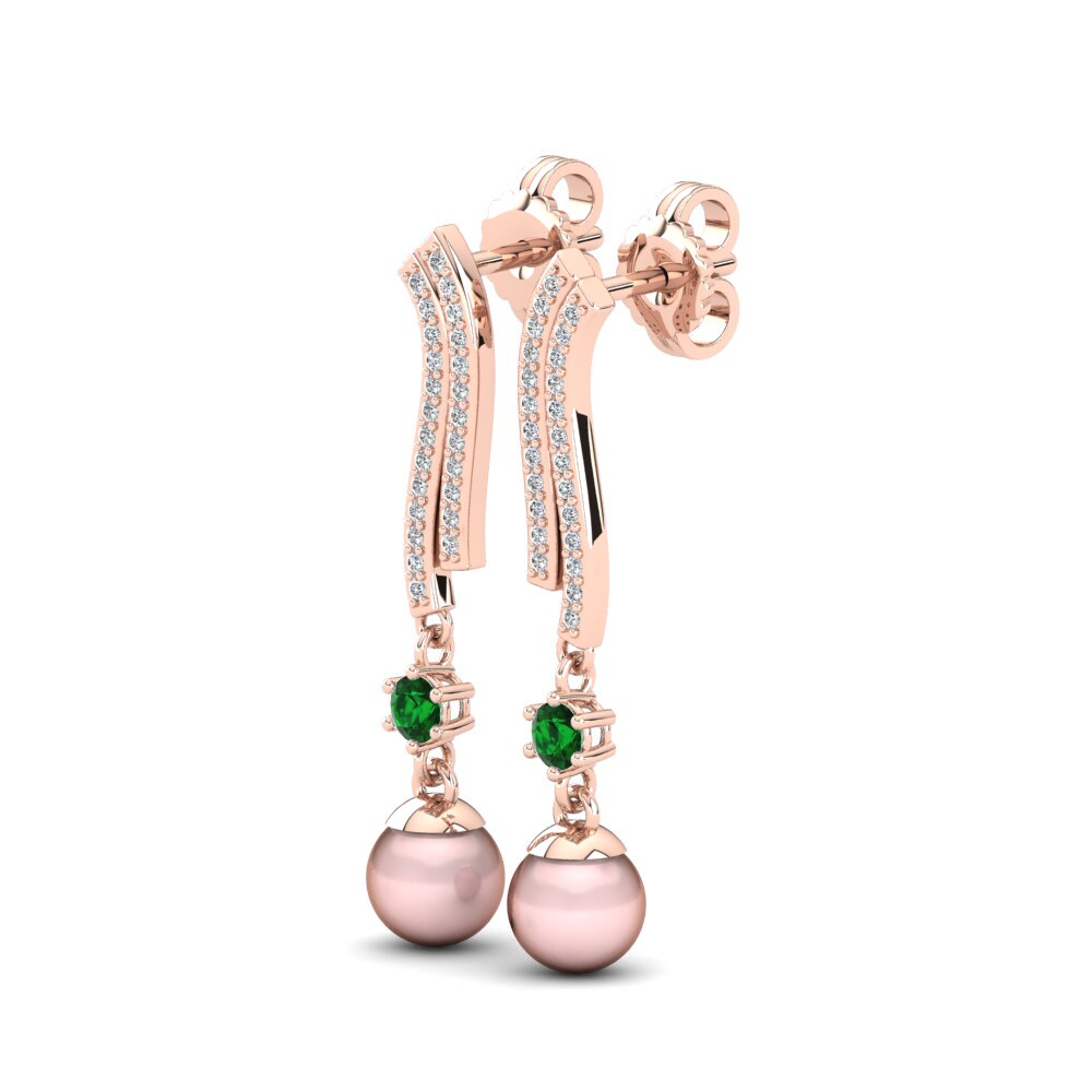 Green Zirconia Women's Earring Chanika Ø6 mm