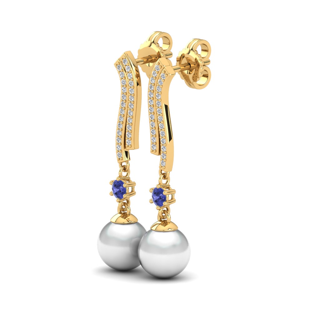 Tanzanite Earring Chanika Ø8 mm