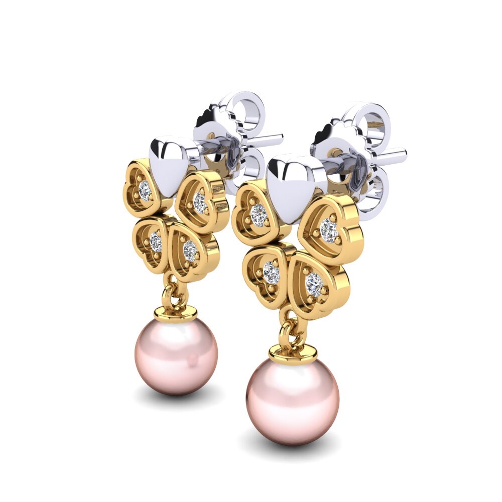 18ct White & Yellow Gold Lab Grown Diamond Women's Earring Zemira
