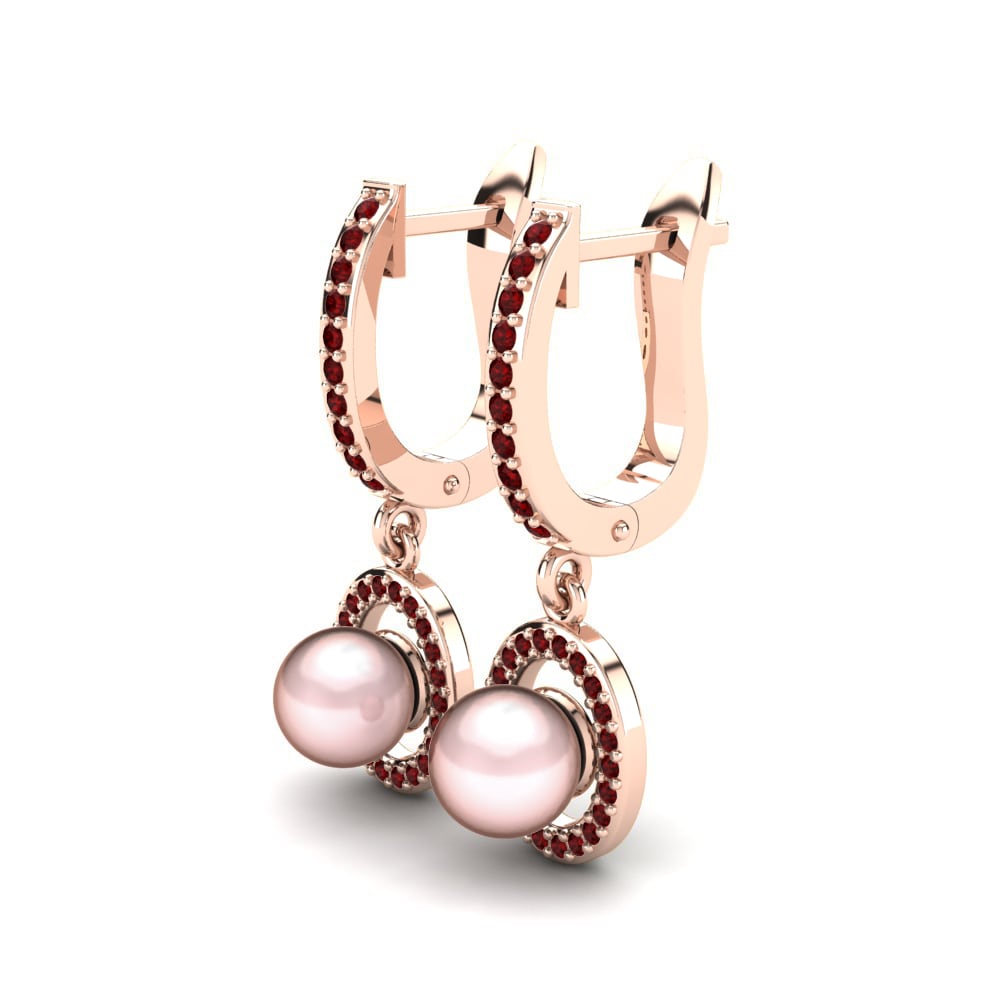 Red Zirconia Women's Earring Leliany